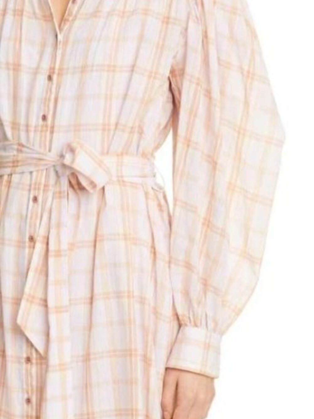Ulla Johnson Fayette Plaid Midi Shirt Dress Size with Slip 12 NWT - Picture 2 of 16